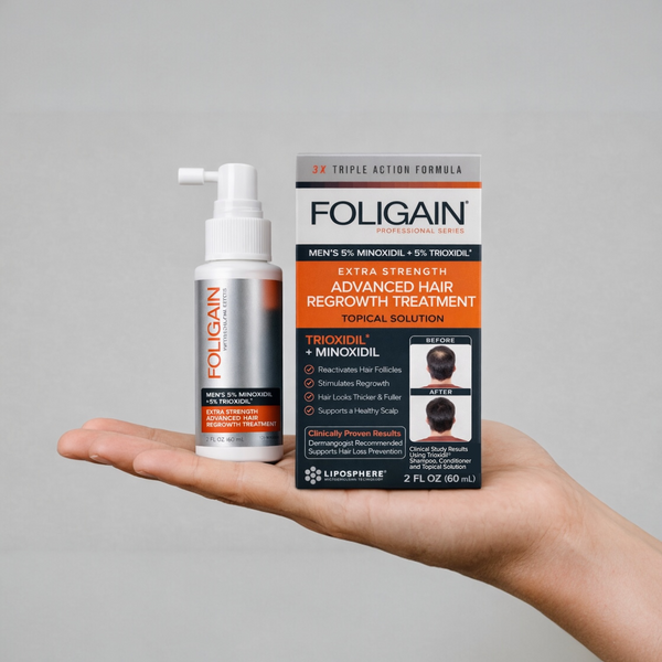 FOLIGAIN® Advanced Hair Regrowth For Men 5% Minoxidil + 5% TRIOXIDIL®