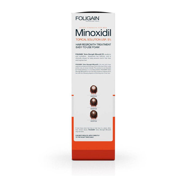 FOLIGAIN Minoxidil 5% Hair Regrowth Foam For Men 6 Month Supply