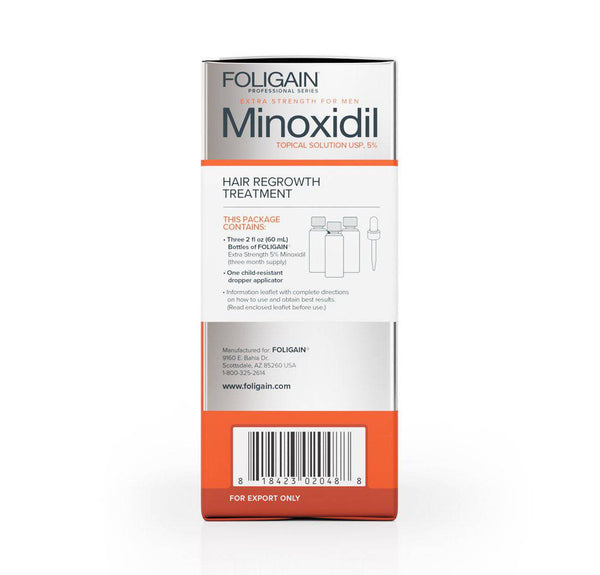 FOLIGAIN Minoxidil 5% Hair Regrowth Treatment For Men 12 Month Supply
