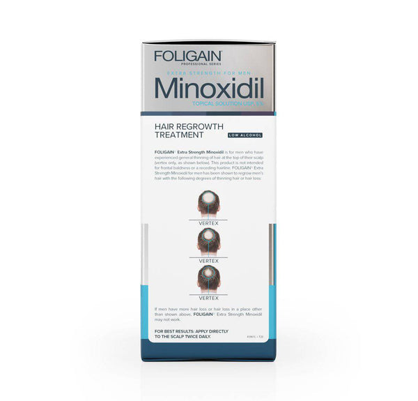 FOLIGAIN Low Alcohol Minoxidil 5% Hair Regrowth Treatment For Men 6 Month Supply